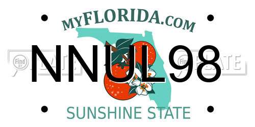 NNUL98 Florida License Plate