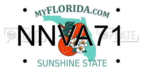 NNVA71 Florida License Plate