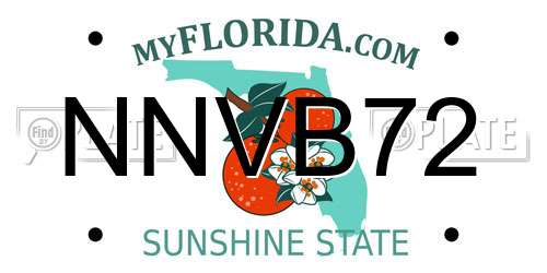 NNVB72 Florida License Plate