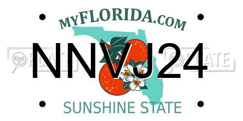 NNVJ24 Florida License Plate
