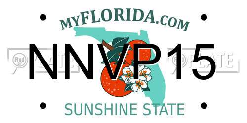 NNVP15 Florida License Plate