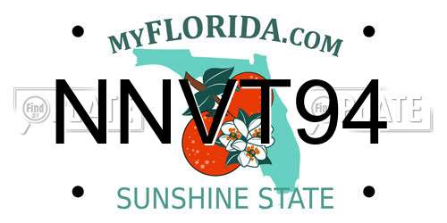NNVT94 Florida License Plate