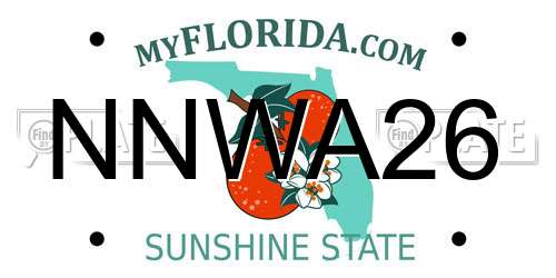 NNWA26 Florida License Plate