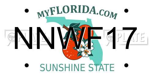 NNWF17 Florida License Plate