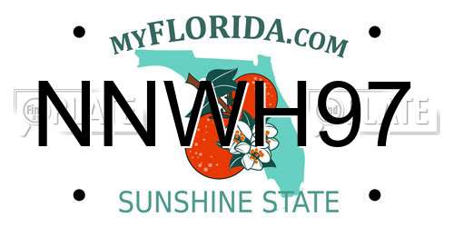 NNWH97 Florida License Plate