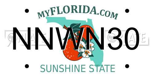 NNWN30 Florida License Plate