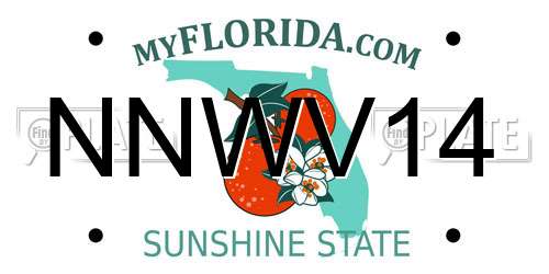 NNWV14 Florida License Plate