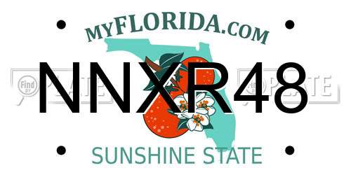 NNXR48 Florida License Plate