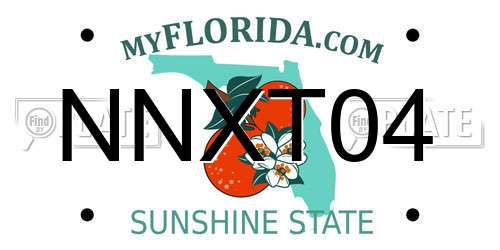 NNXT04 Florida License Plate