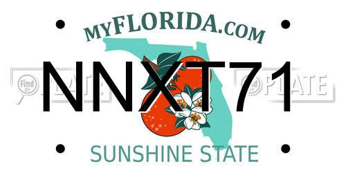 NNXT71 Florida License Plate