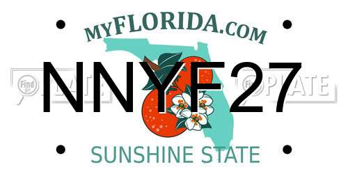 NNYF27 Florida License Plate