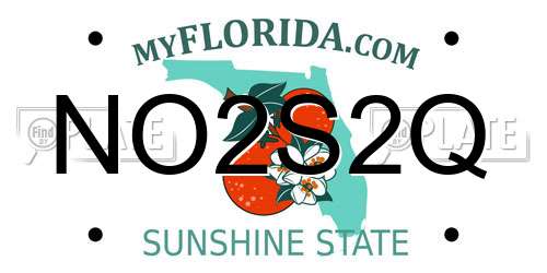 NO2S2Q Florida License Plate