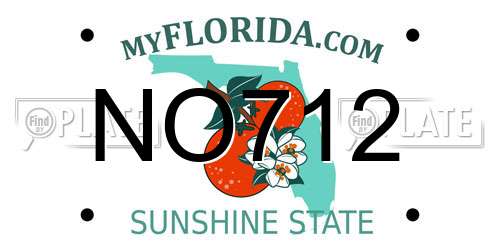 NO712 Florida License Plate
