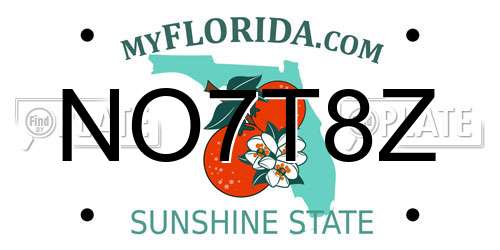 NO7T8Z Florida License Plate