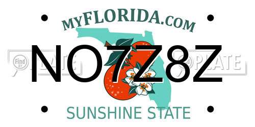 NO7Z8Z Florida License Plate