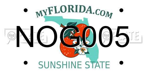 NOG005 Florida License Plate