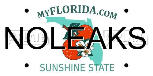 NOLEAKS Florida License Plate