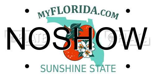 NOSHOW Florida License Plate