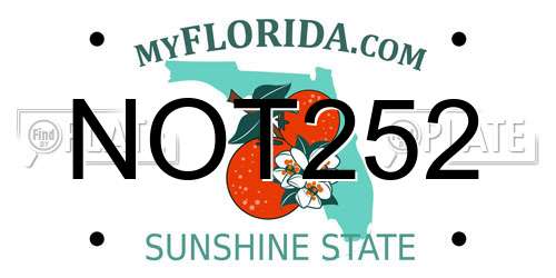 NOT252 Florida License Plate