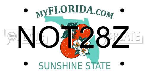 NOT28Z Florida License Plate