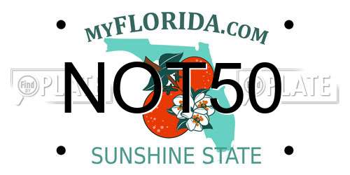 NOT50 Florida License Plate
