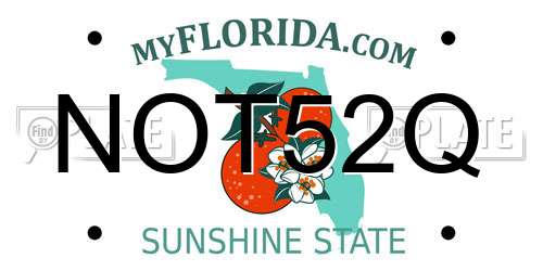 NOT52Q Florida License Plate