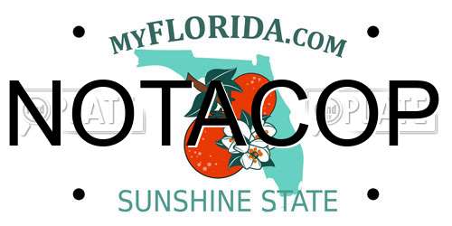 NOTACOP Florida License Plate