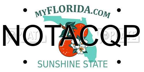 NOTACQP Florida License Plate