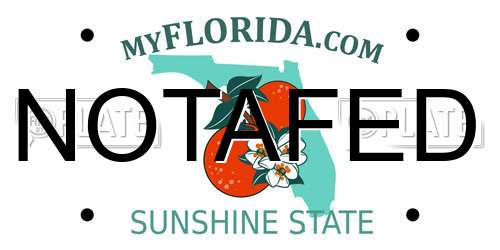 NOTAFED Florida License Plate
