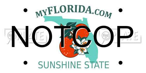 NOTCOP Florida License Plate
