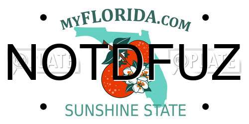 NOTDFUZ Florida License Plate