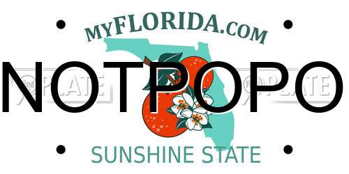 NOTPOPO Florida License Plate