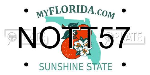 NOTT57 Florida License Plate