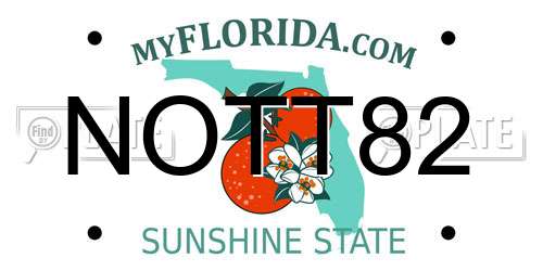 NOTT82 Florida License Plate