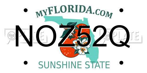 NOZ52Q Florida License Plate