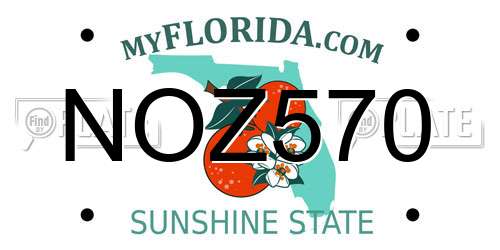 NOZ570 Florida License Plate