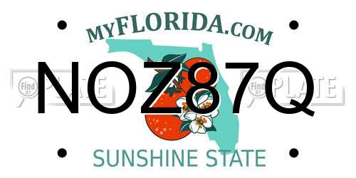 NOZ87Q Florida License Plate