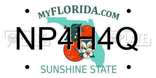 NP4H4Q Florida License Plate
