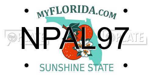 NPAL97 Florida License Plate