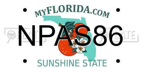 NPAS86 Florida License Plate