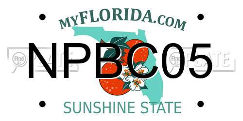 NPBC05 Florida License Plate