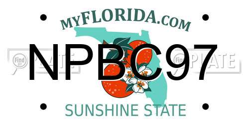 NPBC97 Florida License Plate