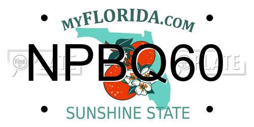 NPBQ60 Florida License Plate