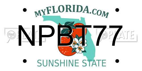 NPBT77 Florida License Plate
