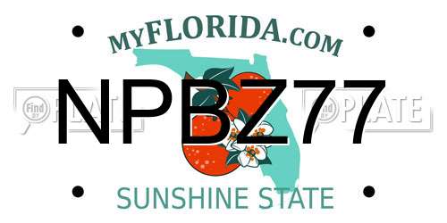 NPBZ77 Florida License Plate