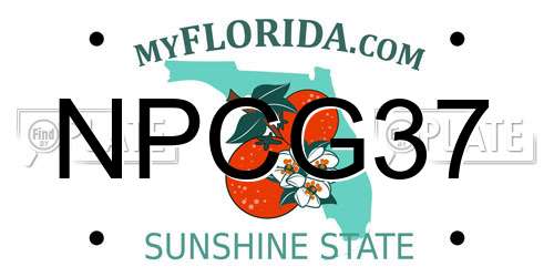 NPCG37 Florida License Plate
