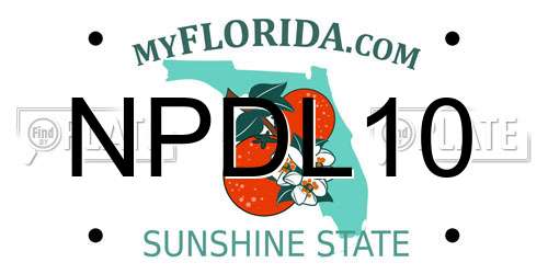 NPDL10 Florida License Plate