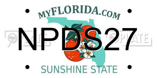 NPDS27 Florida License Plate