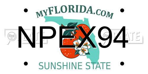 NPEX94 Florida License Plate