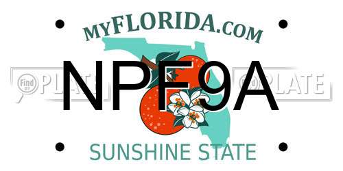 NPF9A Florida License Plate